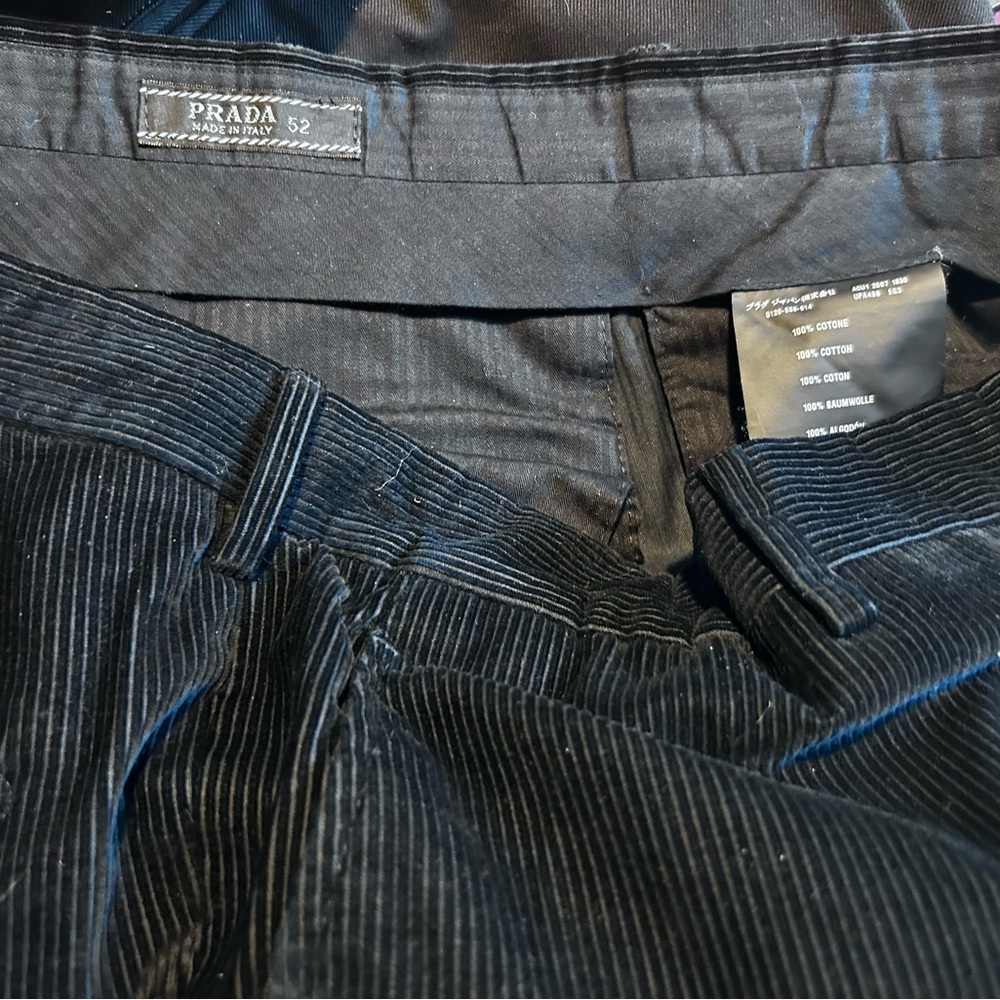 Prada Men's Black Corduroy Trousers